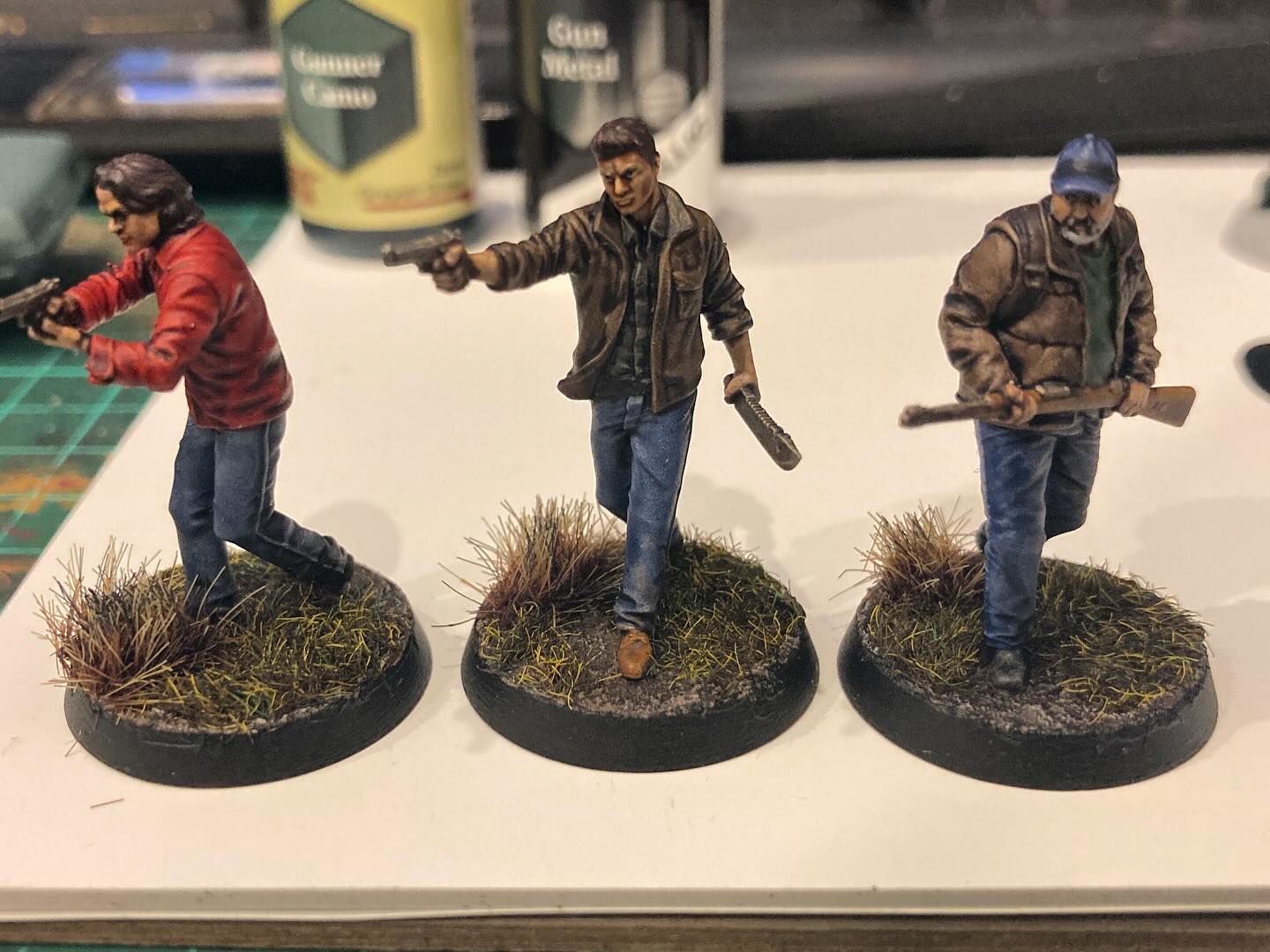 Three Miniatures, Characters from the Television show Supernatural with guns